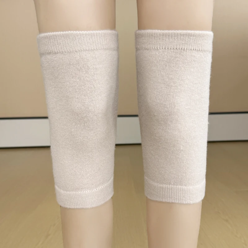100% rodilleras de Cachemira Otoño Invierno Unisex cálido cómodo articulación de rodilla cubierta de protección contra el frío Color sólido tejido sin encuadernación