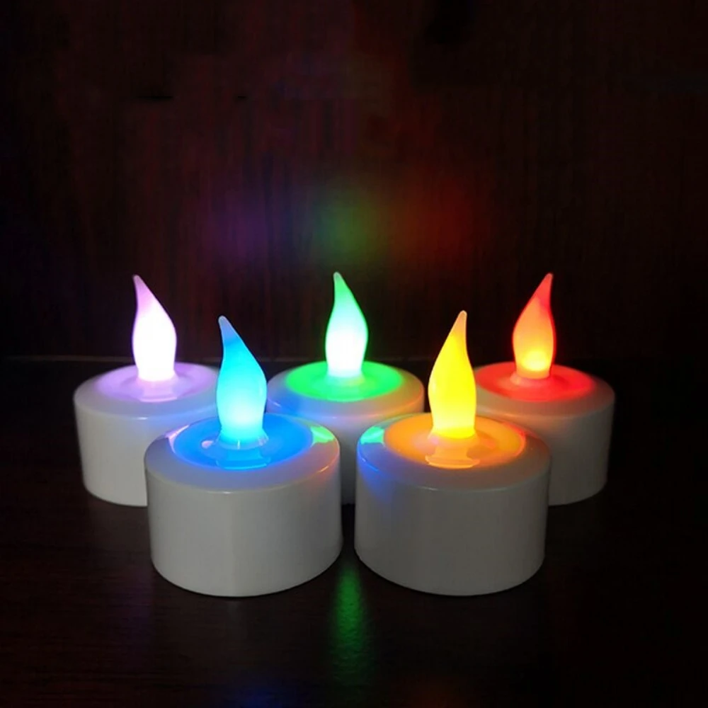 4pcs/6pcs/12pcs Rechargeable Flickering Flameless TeaLight Led Candle lamp Electric waxless Wedding Church Home Bar Decoration