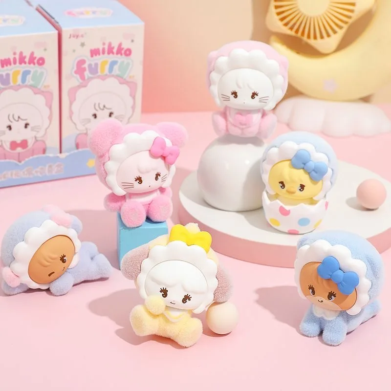 Nueva serie Mikko, Mini caja ciega de juguete Kawaii Mikko Moouse, estatuilla de leche, caja sorpresa, adornos de escritorio para niña, regalo de cumpleaños