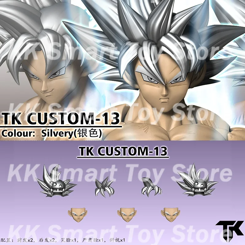 متوفر في المخزون Tkcustom Tk Tk013 14 15 16 لعبة دراغون بول Shf Ultra Instinct Son Goku 3.0 رؤساء مجموعة نحت الرأس المخصصة ألعاب شخصيات الحركة
