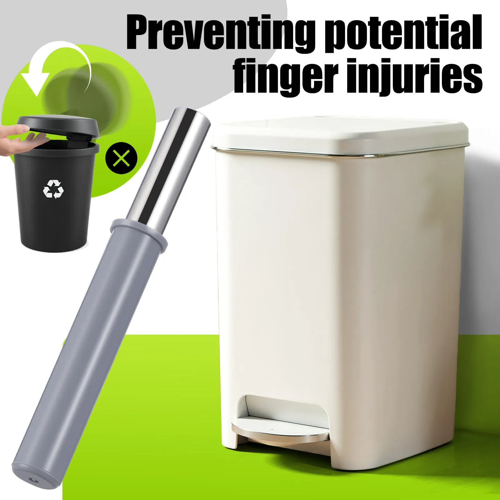 Damper Replacement Accessory Metal Garbage Can Office Trash Buffer Parts Repairing Stainless Steel