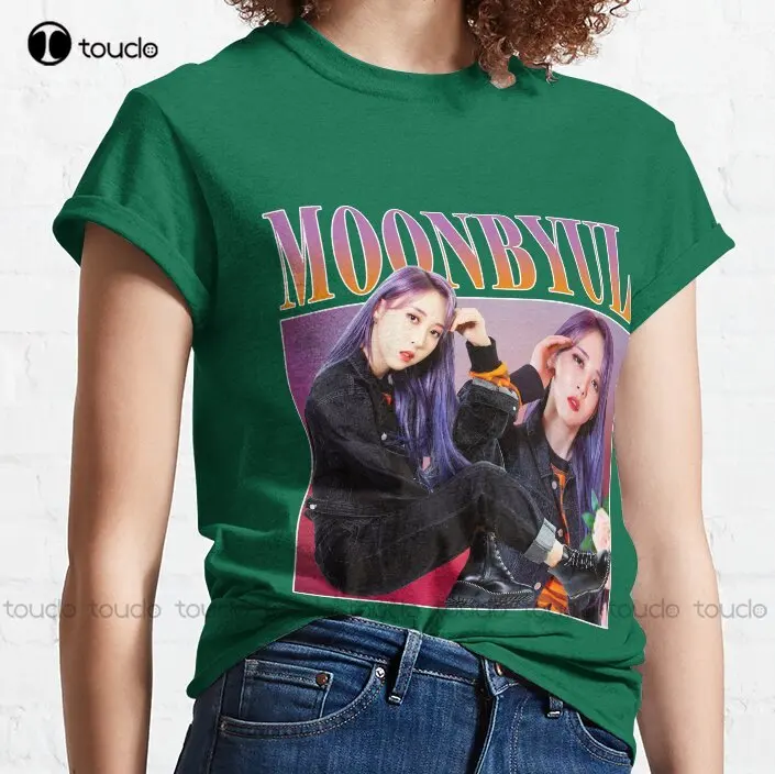 Moonbyul Mamamoo T-Shirt Mens Beach Shirts Custom Aldult Teen Unisex Digital Printing Tee Shirts Custom Gift Xs-5Xl Fashion