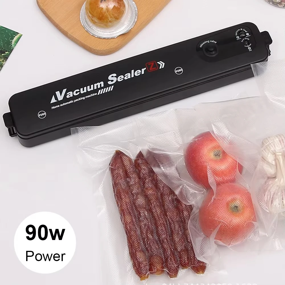 220V/110V Vacuum Sealer Packaging Machine with Free 10pcs Vacuum Bags Household Black Food Vacuum Sealer