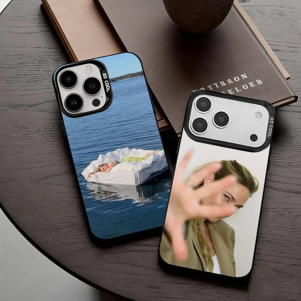 

Actress Rebecca Ferguson Phone Case For iPhone17,16,15,14,13,12,11 Plus,Pro Max Black Candy silver phone case