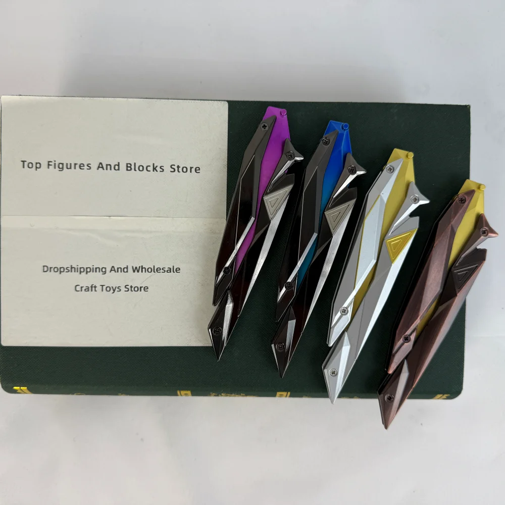 Valorant Singularity 2.0 Butterfly Knife Model Toy - 22cm Zinc Alloy, Non-Sharp Blade, Folding Design, Includes Sheath for Sale