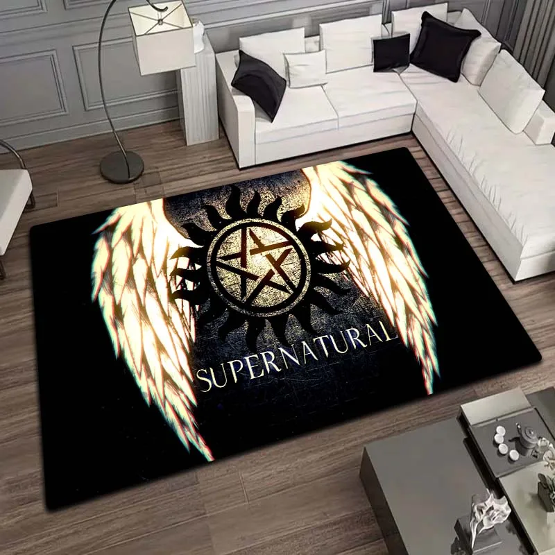 3D new model Supernatural Print Flannel Area Rug Non‑Slip Soft Floor Mat For Couch Bedroom Game Room Living Room Home Decor Gift