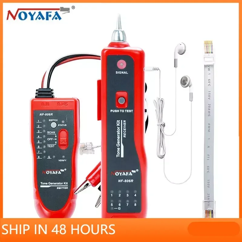 

NOYAFA NF-806 Best-selling Red Blue Cable Tester Network Telephone Wire Tracker RJ45 RJ11 With Headphone