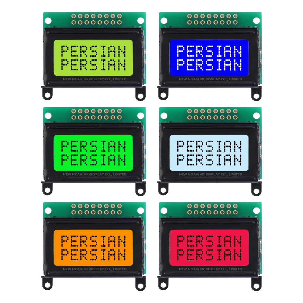 Persian Red Light Black Letters 0802C Character LCD Display Screen 2X8 LCD 3.3V Or 5V Ultra Small Module With Ear Hook Hole 8X2