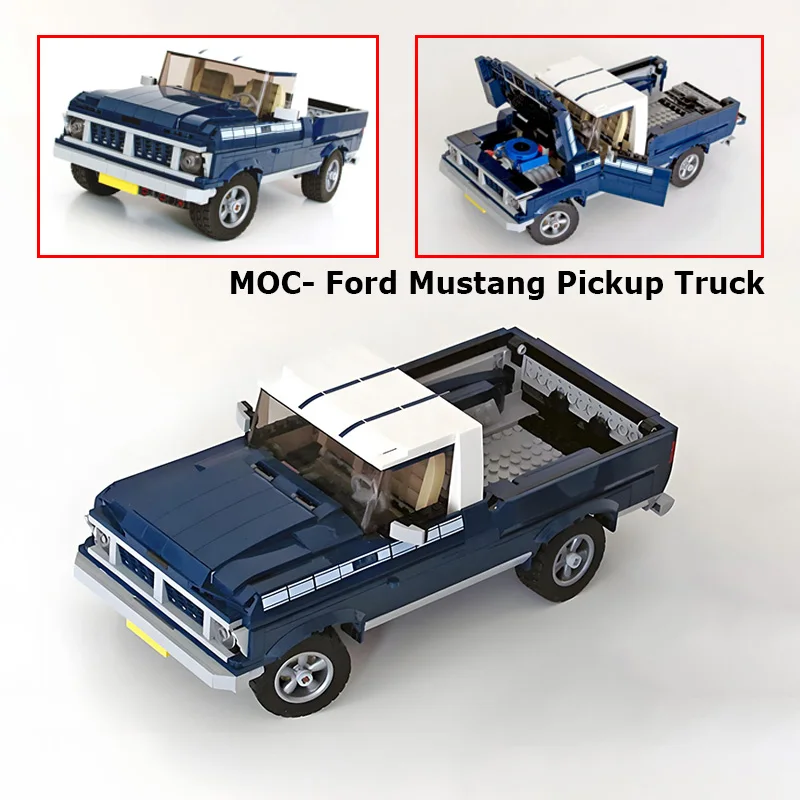 

NEW MOC 10265 Mustangs a 70´s F100 Pickup Truck Cars Model Building Block Assemble DIY Education Bricks Toys Boys Birthday Gifts