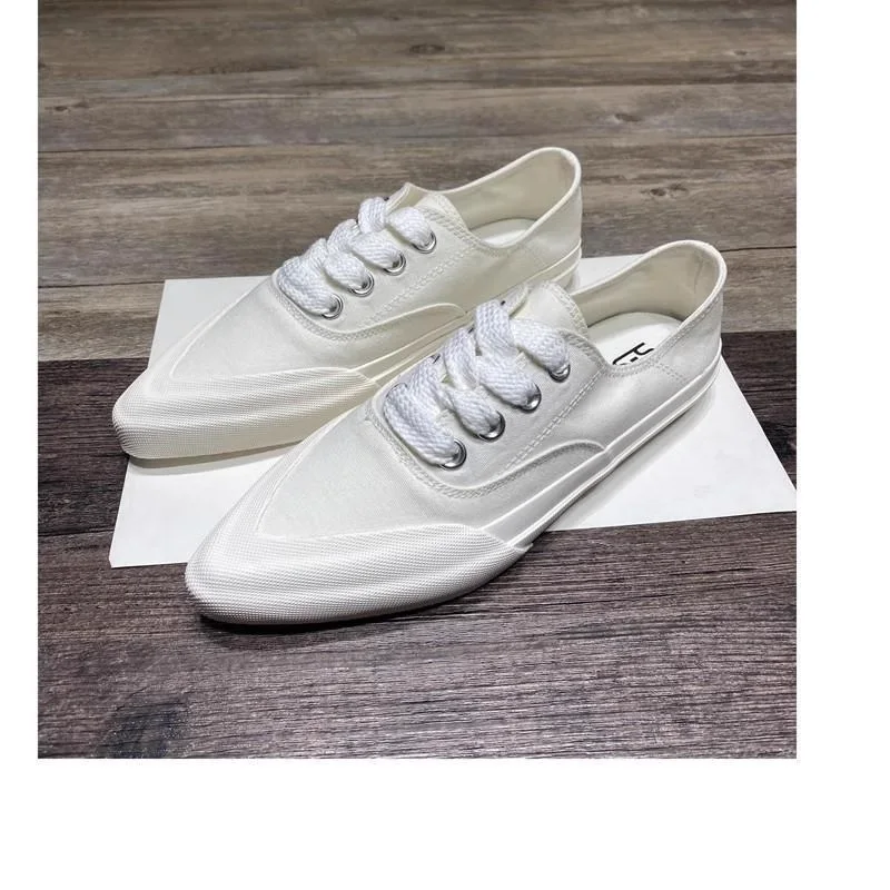 XGRAVITY Fashion Women Vulcanized Shoes Sneakers Ladies Lace-up Casual Shoes Breathable Walking Canvas Shoes Girl Flats C278