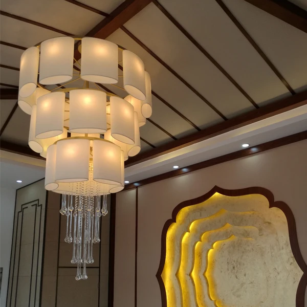 

Designer's new Chinese style iron art chandelier, clubhouse, villa, staircase, open living room, sales department, lobby engine