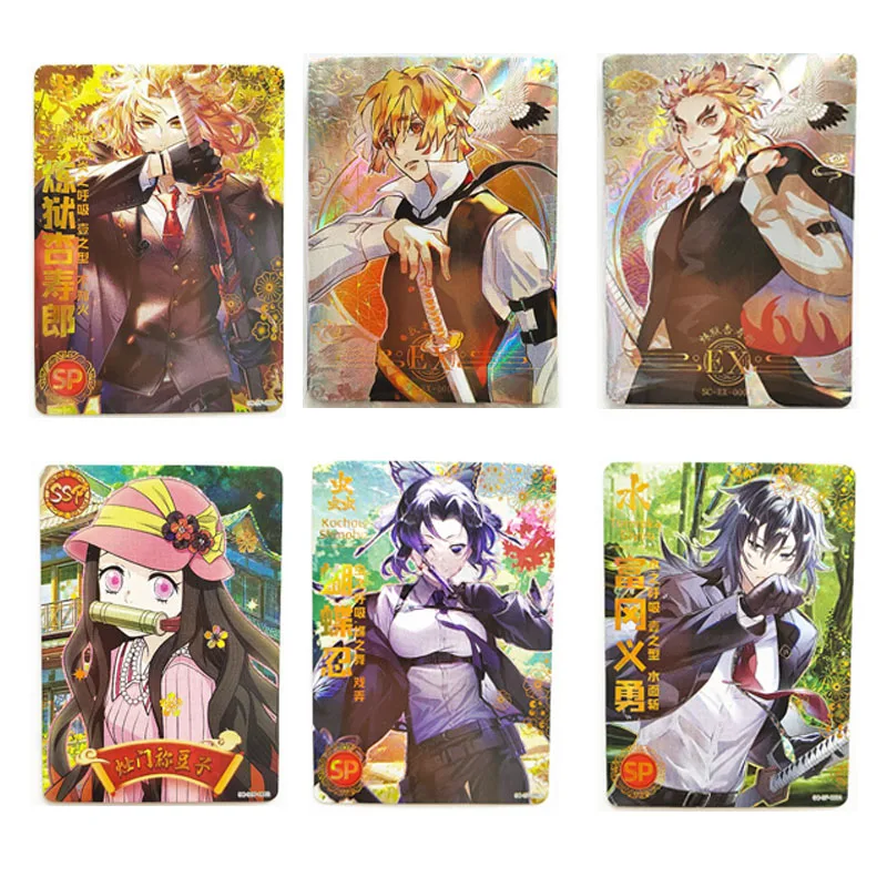 

Anime Demon Slayer Agatsuma Zenitsu Kochou Shinobu Tomioka Giyuu Ex Thick Card Diamond Flash Ssp Game Collections Birthday Gift