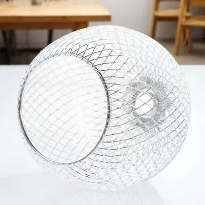 

Металлический абажур, серебряная купольная клетка, лампа, декор, потолочный вентилятор, абажур, металлическая крышка, защитные аксессуары для домашнего освещения