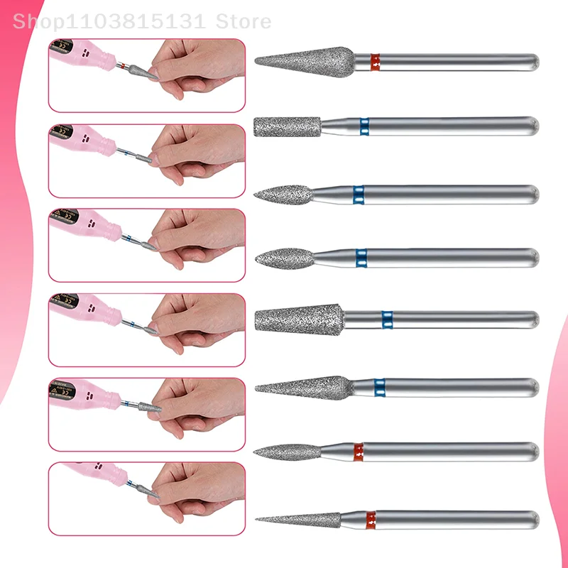 10-teiliges Nagellack-Kopf-Fräser-Set, verwendet für Nail Beauty Entgratungsgel abgestorbene Haut, Zubehör für automatische Poliermaschinen