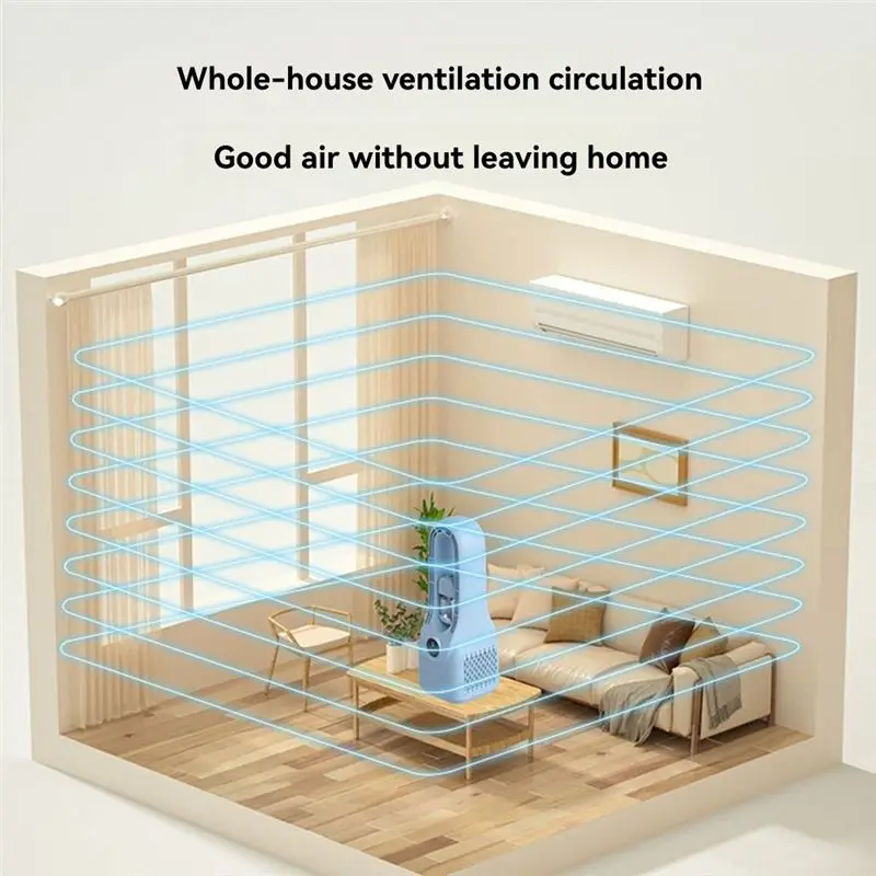 A22F-3000Mah USB Fan Air Cooler Portable Humidifier Air Adjustment Fan Office Car Fan Bladeless Fan