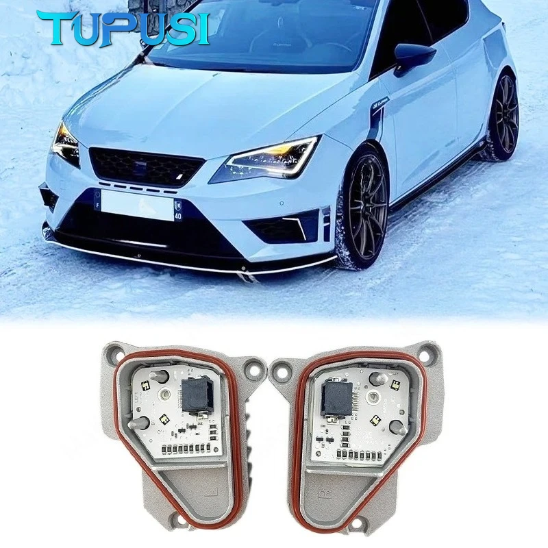 White DRL LED Light Module Board for Seat Leon Old Facelift MK3 5F Cupra LED 2013-2016 5F0941475 5F0941476 Angel Eyes Module