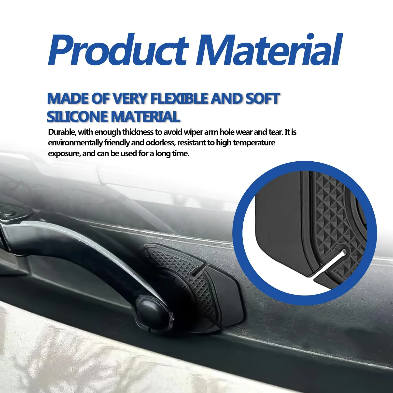 1/2pc Auto Scheibenwischer Loch Schutzhülle Silikon Auto Wischer Boden Verhindern Schutt Blatt Fallen Staubdicht Pad universal – Detail 5