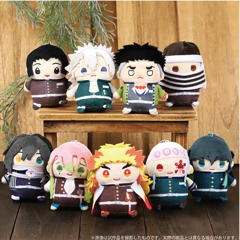 

In Stock Anime Demon Slayer Shinazugawa Sanemi Himejima Kochou Shinobu Iguro Obanai Sabito Cosplay Maumet Keyring Puppet Charm
