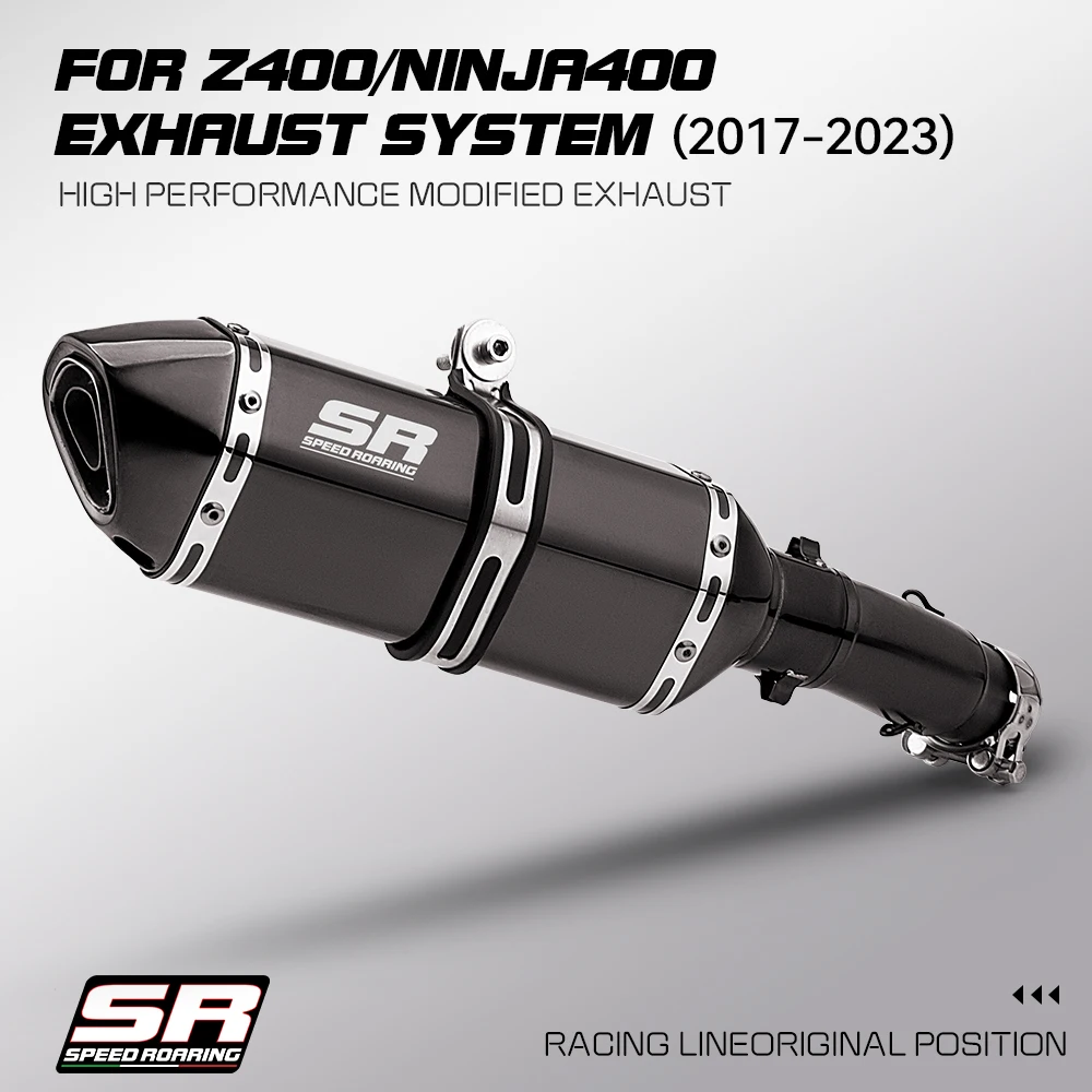 

Suitable for Z400 motorcycle exhaust system NIJIA400 (2017-2023) connector front pipe exhaust kit Complete