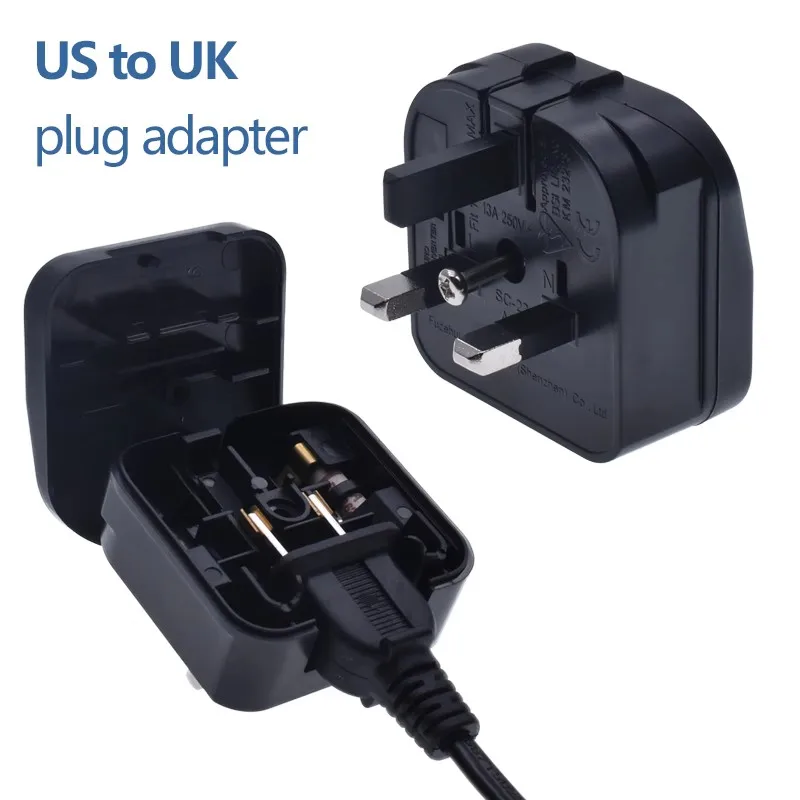 Chinese American two-pin 2-plug embedded British standard power converter Hong Kong Malaysia Singapore 13A