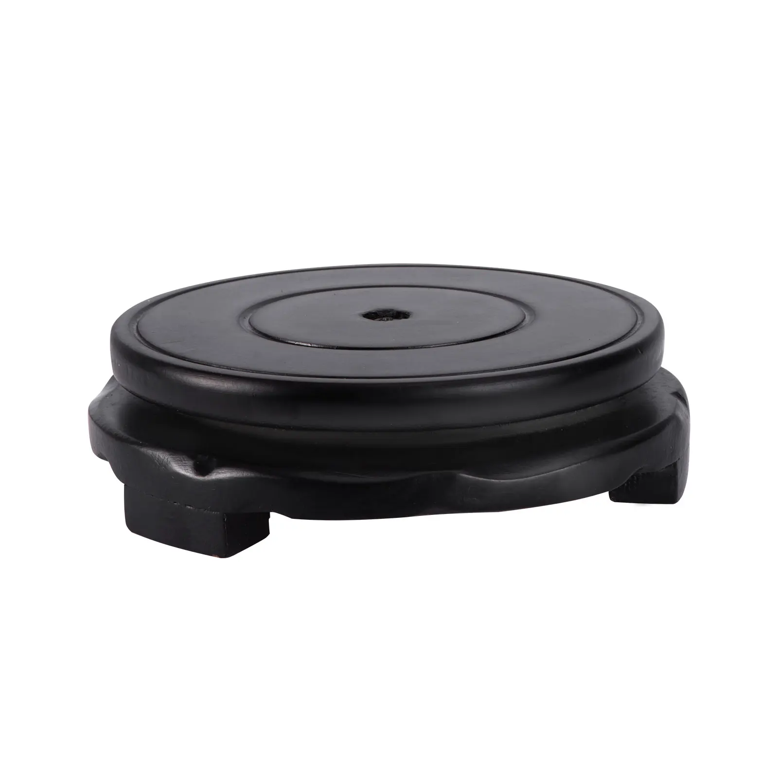

Wooden Vase Bottom Holder Round Base Durable Display Planter Tray Rotatable 360 Degree Stand Home Decor Garden Accessories