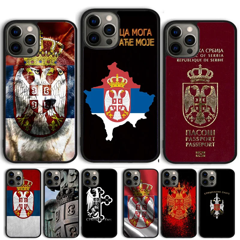 Flag of Serbia Serbian Phone Case Cover For iPhone 15 11 13 14 Pro Max 12 mini 6S 7 8 Plus X XS Max SE 2020 XR Fundas