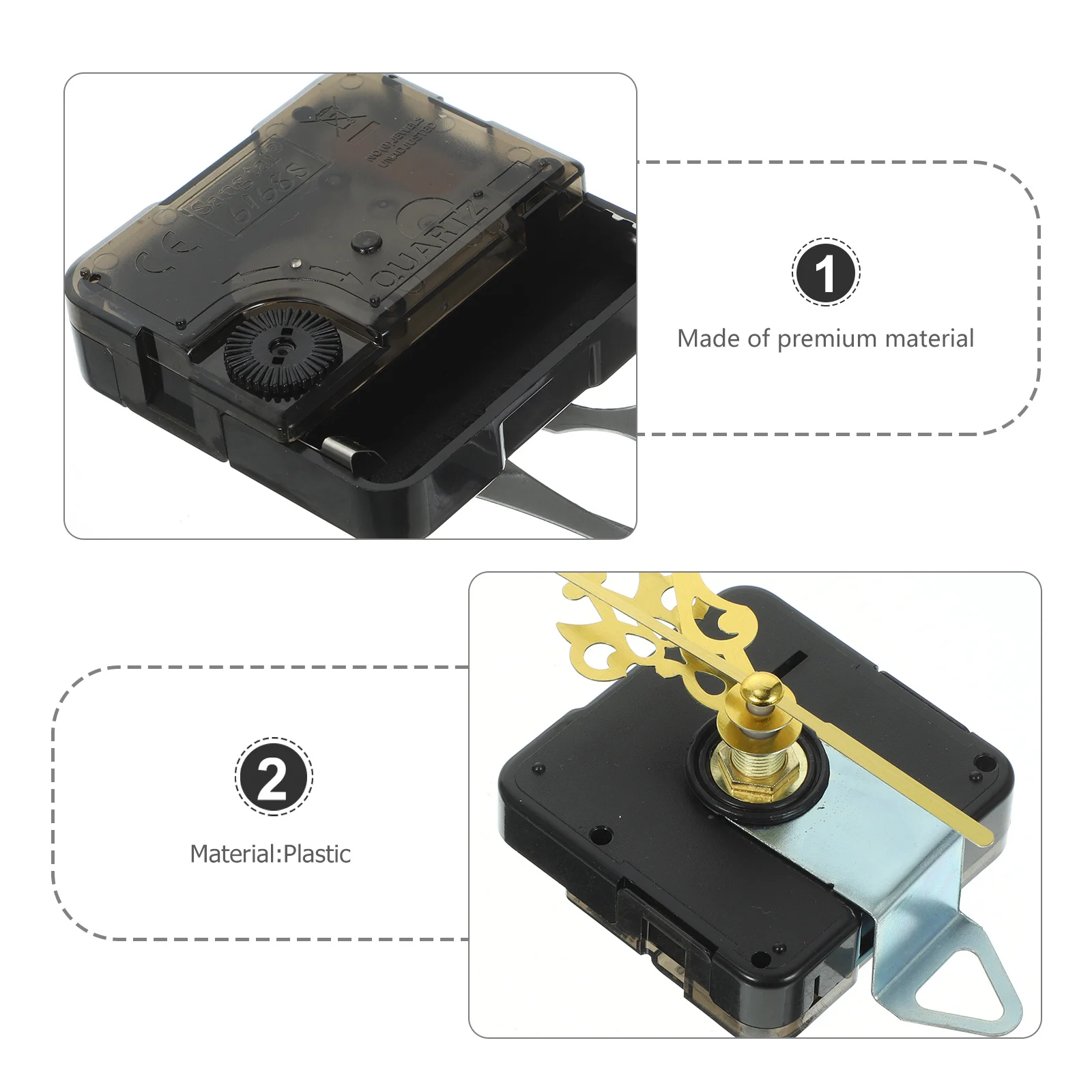 

1Set Quartz Wall Clock Mechanism Replacement Operated Long Shaft Movement Kit Clock Repair DIY Hands Motor