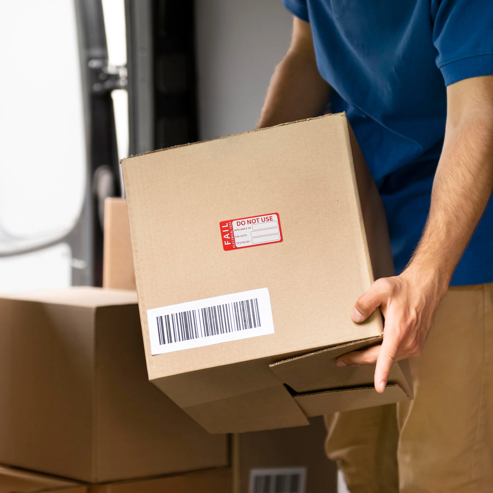 Paquete de etiquetas de inspección de calidad, 10 hojas, pegatinas de sellado, caja de envío comercial, suministros de oficina, etiquetas rojas aprobadas, embalaje