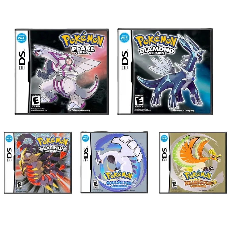 Permainan Konsol Video Game NDS 3DS USA Boxed DS Game 23in1 Seri Pokemon Kartu Memori R4 Pokemon HeartGold SoulSilver Platinum