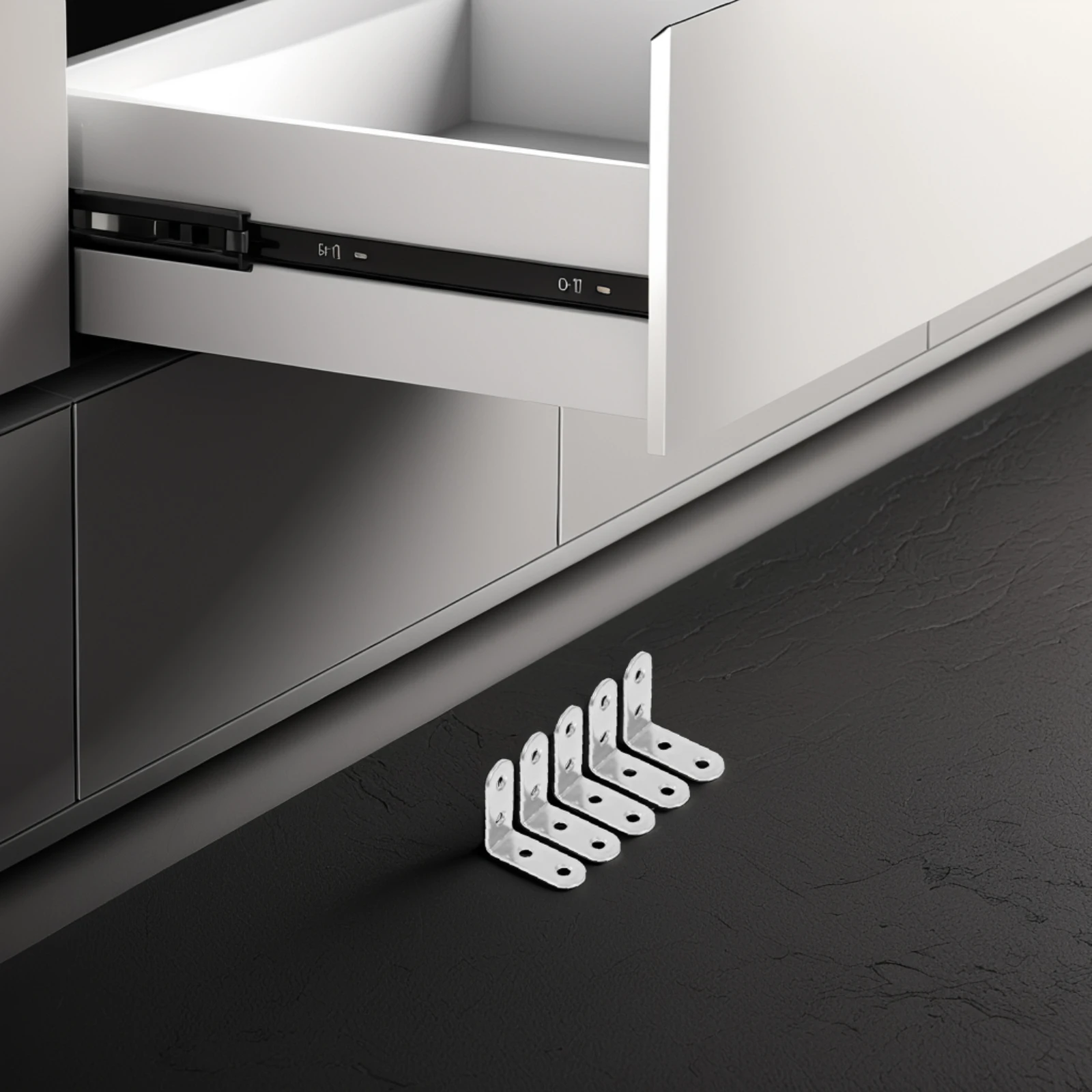 

16Pcs Metal Angle Brackets Furniture Corner Supports Heavy Duty Joint Right Angle Connectors for Home Office Use Reliable