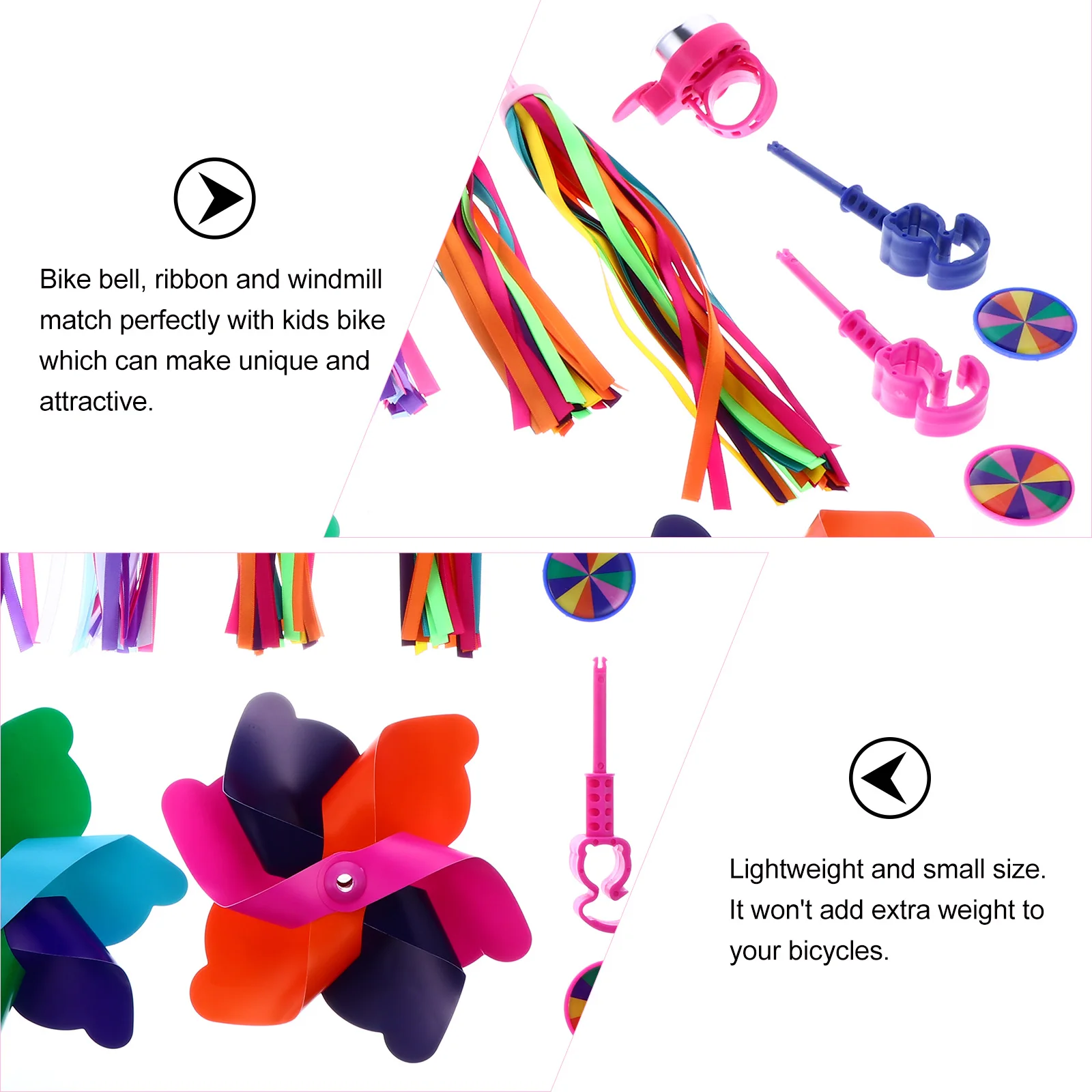 1Set Bike Bell Ribbon Windmill Children Bicycles Horn Accessories Lightweight Creative Design Attractive Bicycles Bells