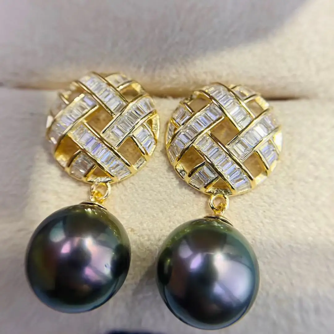 

Wholesale S925 Sterling Silver Earrings Mount Findings Settings Base Mounting Parts Accessory for 9-11mm Pearls