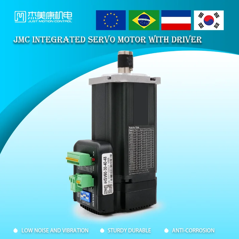 

JMC Integrated servo motor 11.2A 1.27Nm 48VDC servo motor with drive Best price cnc 400W servo drive kit for injection molding m