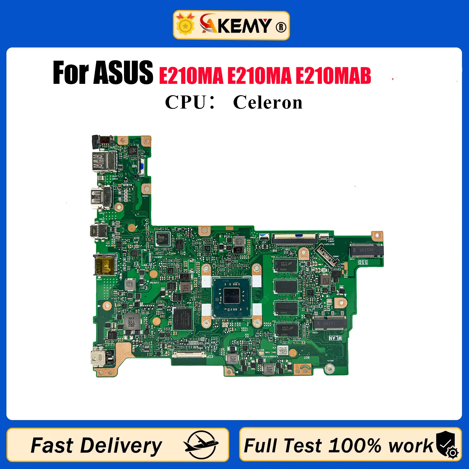

E210MA Материнская плата для ноутбука ASUS EeeBook E210M E210MA E210MAB Материнская плата для ноутбука с процессором Celeron 100% тестирование ОК быстрая доставка