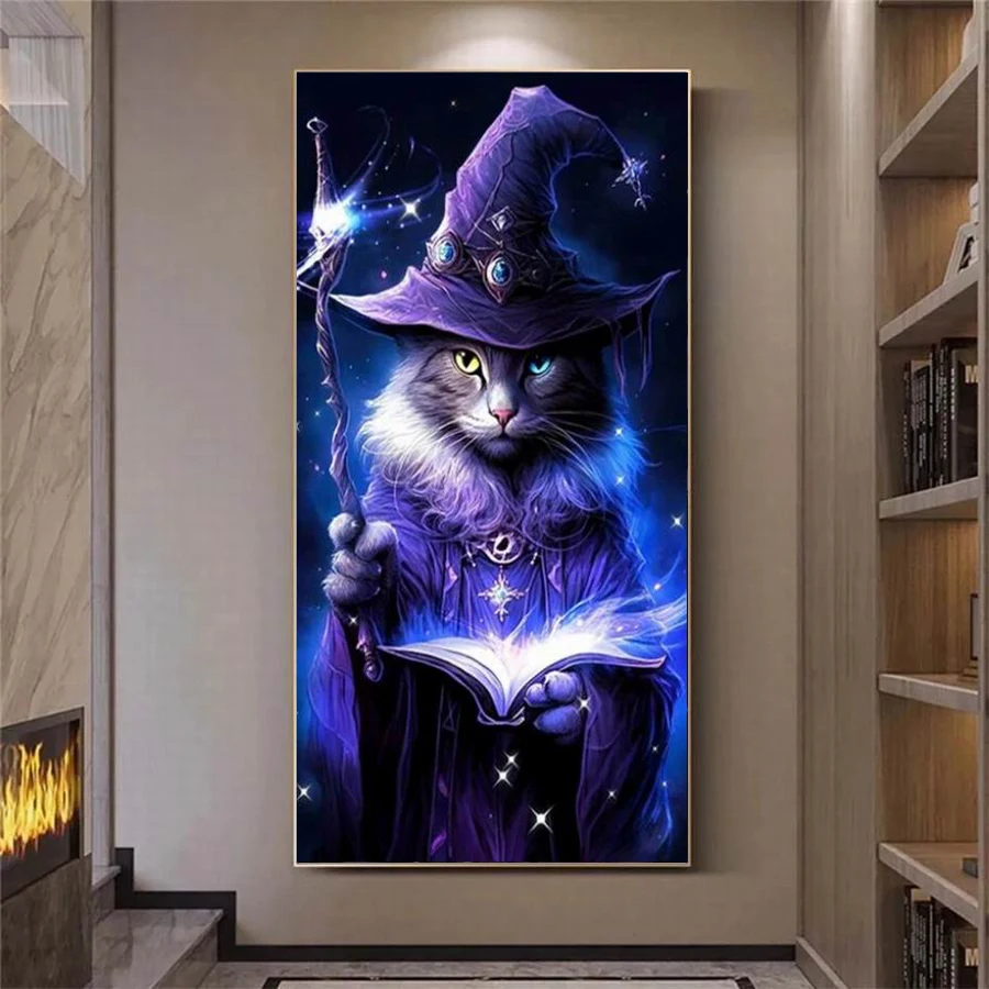 Easter Skull Flower Diamond Arts Painting Kits Large Size Witch 5D Diy Full Mosaic Embroidery Cat Elf Picture Wall Decor AA4873