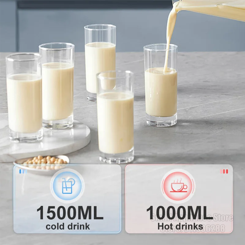 Morphy-licuadora de alimentos de 1500ML, mezclador de alimentos multifuncional sin filtro, fabricante de leche de soja, electrodoméstico de cocina de alta calidad, 220V