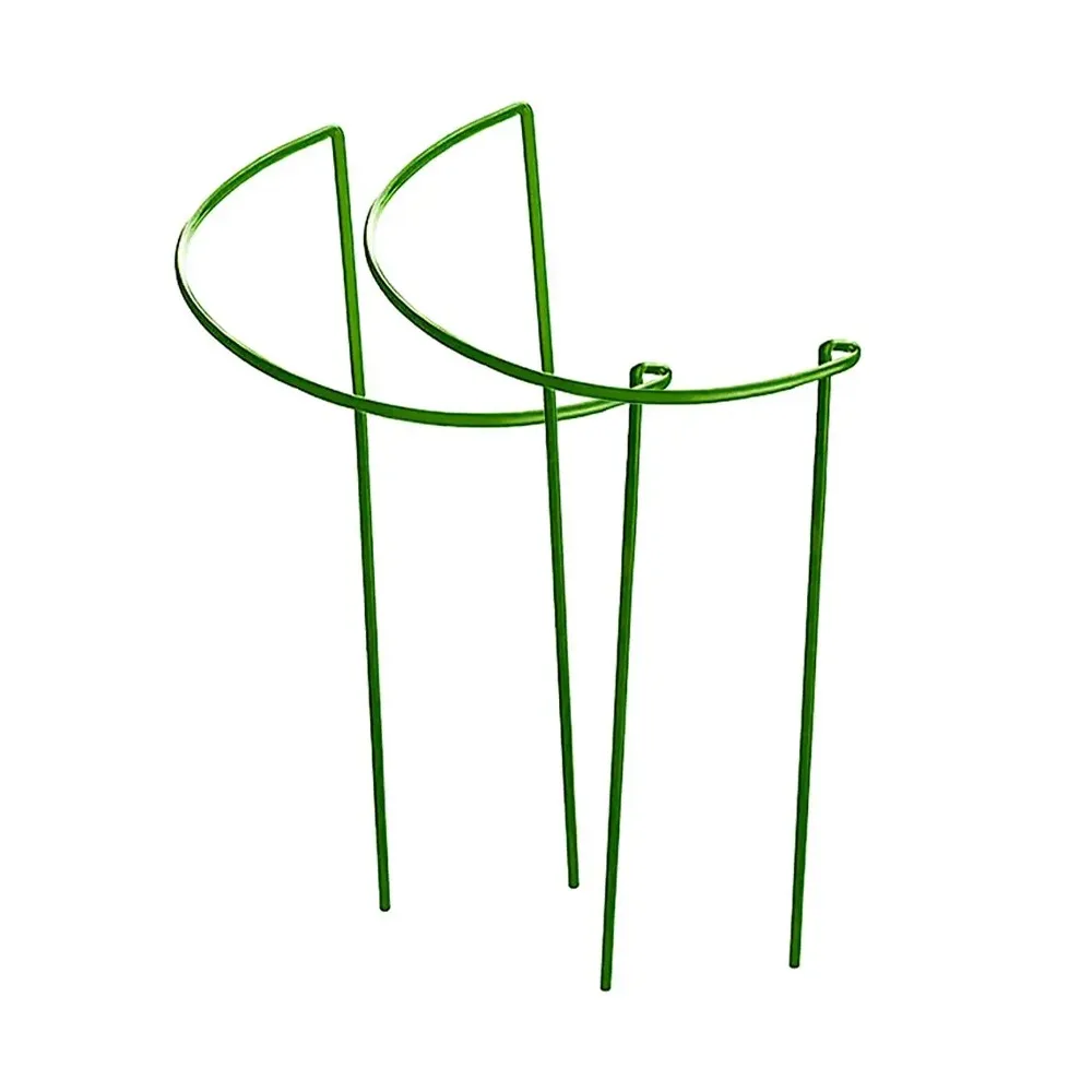 

2PCS U-Shaped Plant Support Stakes Half-Ring Prevent Lodging Flower Support Rack Rust-Resistant Fixed Rod Plant Pot Frame