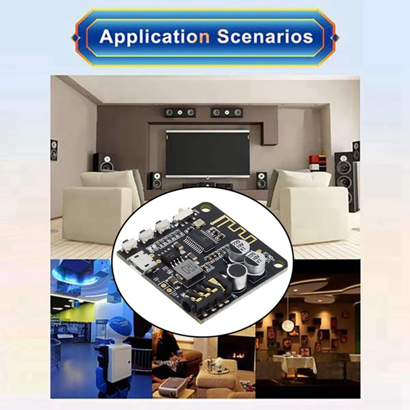 Placa decodificadora de Audio Bluetooth con micrófono sin pérdidas, placa amplificadora de Audio para altavoz de coche, receptor de Audio DIY