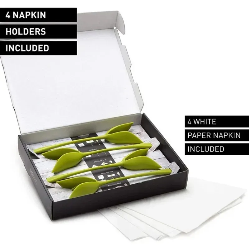 bloom leaf shaped napkin holder floral paper towel storage rack tissue organizer for restaurant dining table home tabletop decor