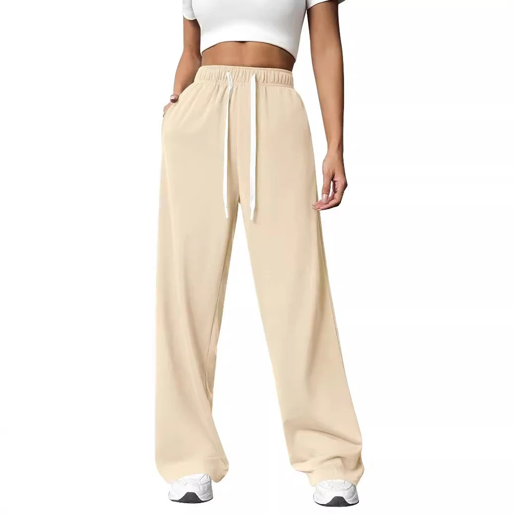 

Comfortable For Outings Blue Loose Fit Pants Comfortable Fit Drawstring Design High Elasticity Lightweight Fabric