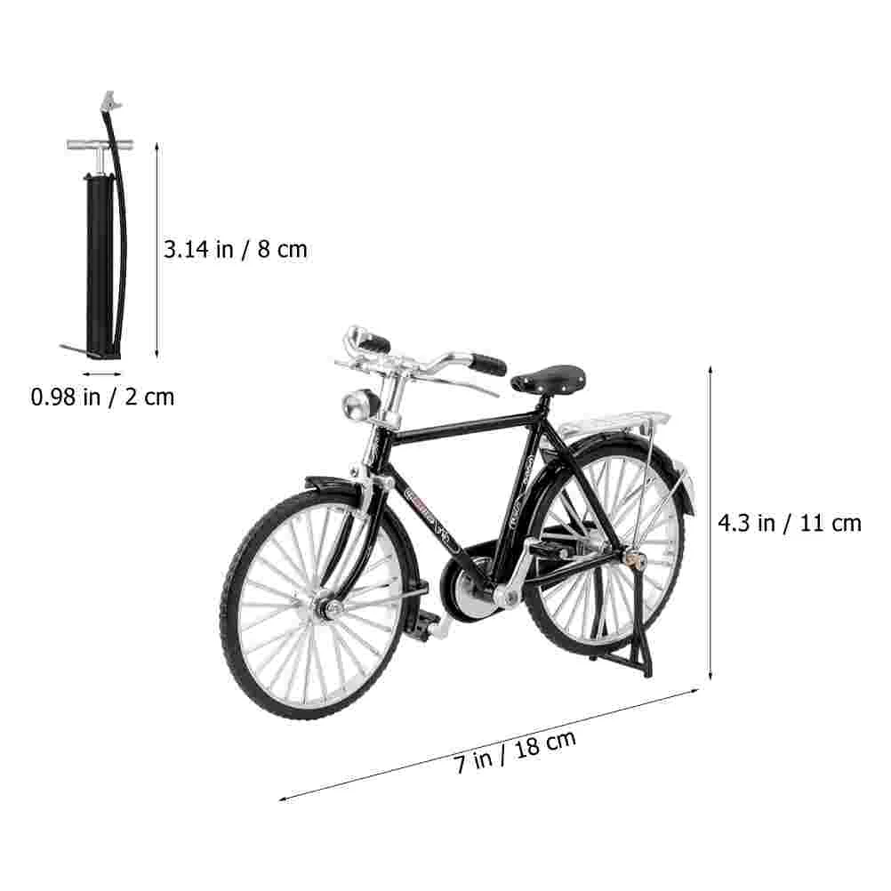 1:10 Mini Alloy Model Bicycle Diecast Metal Simulation Old-fashioned Retro 28 Bar Bicycle Finger Toy Children Collection Gifts