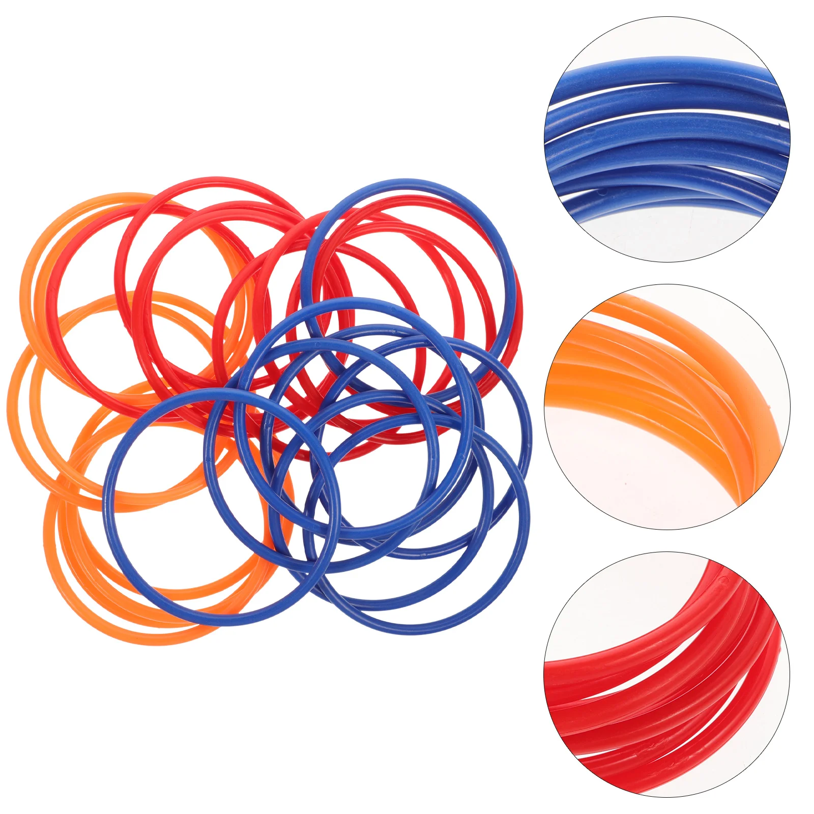 

24 Pcs Carnival Ring Toss Game Throwing Toy Plastic Rings Practical Training Child