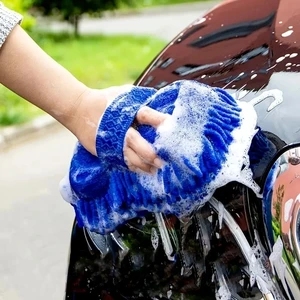Superfiber Gloves Modeling Car Wash Sponge Clean Car Care Details Brush Clean Sponge Car Gloves Available On Both Side Auto Part