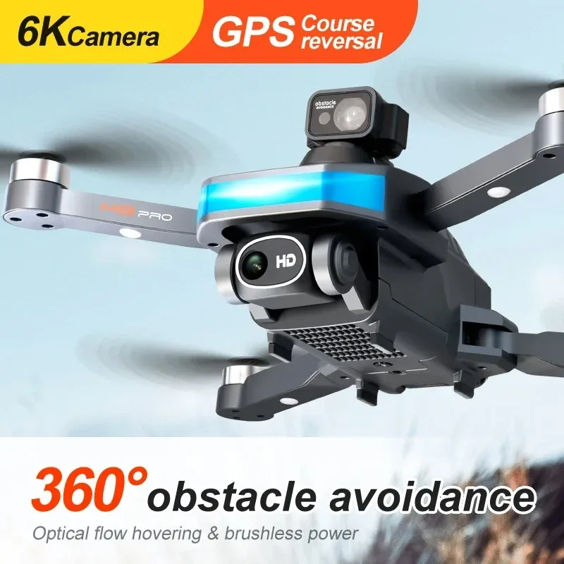 카메라 장착 쿼드콥터 리모컨 헬리콥터, Fpv 드론, GPS Hd 6k 드론, 어린이 선물, Rc 비행기, M8 Pro 