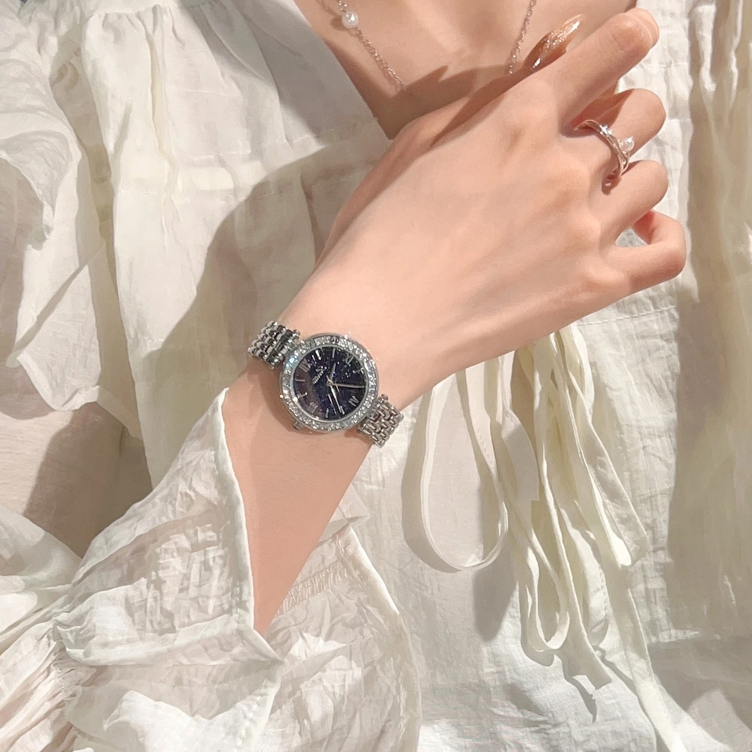 Starry Sky New Women Watch Light Luxury Brand Stainless Steel Ladies Business Watches Female Student Fashion Quartz Wristwatches