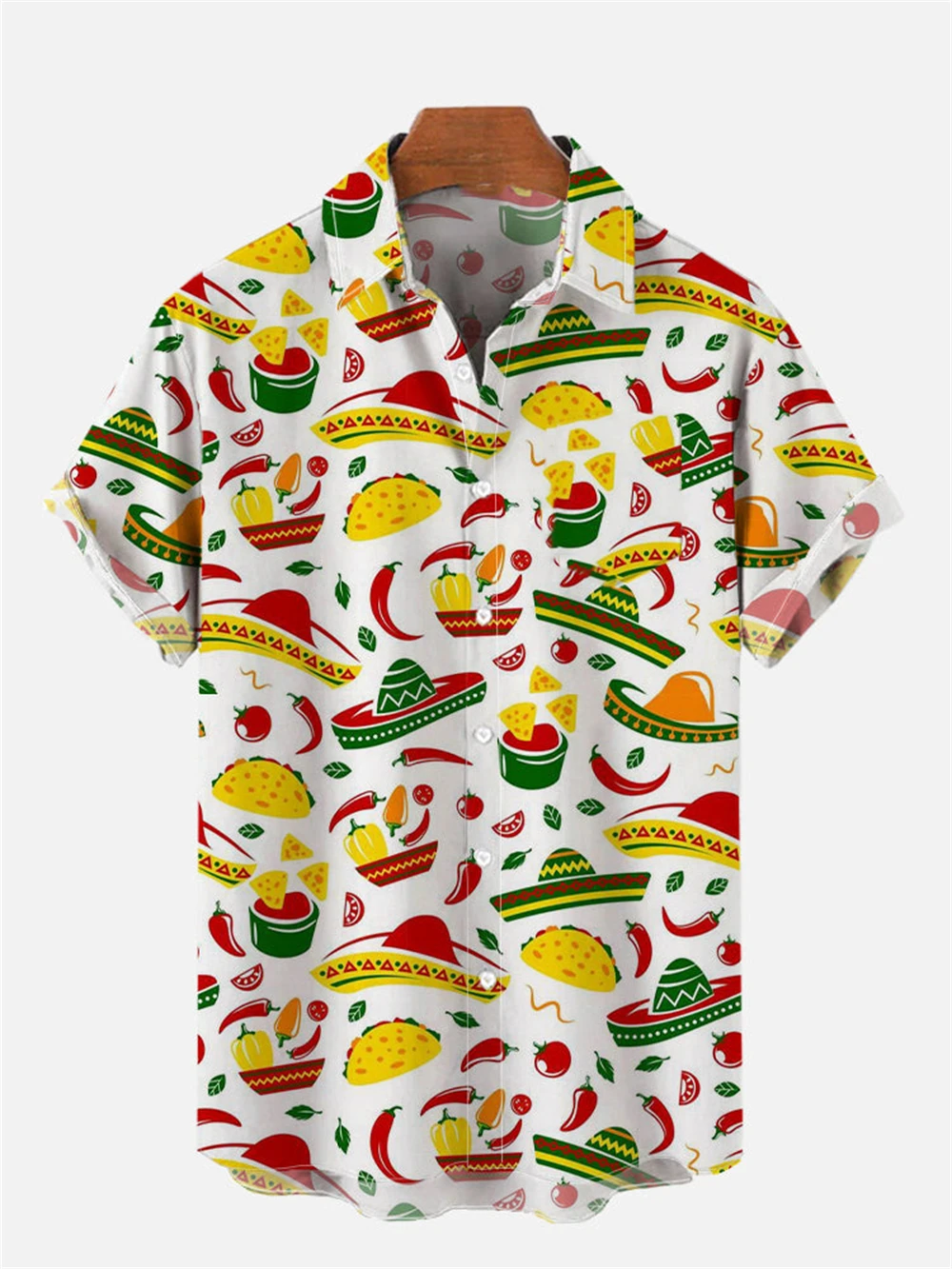 

Мужская повседневная рубашка в мексиканском стиле с 3D принтом черепа, летняя новая мода, топ для пляжной вечеринки, одежда с короткими рукавами