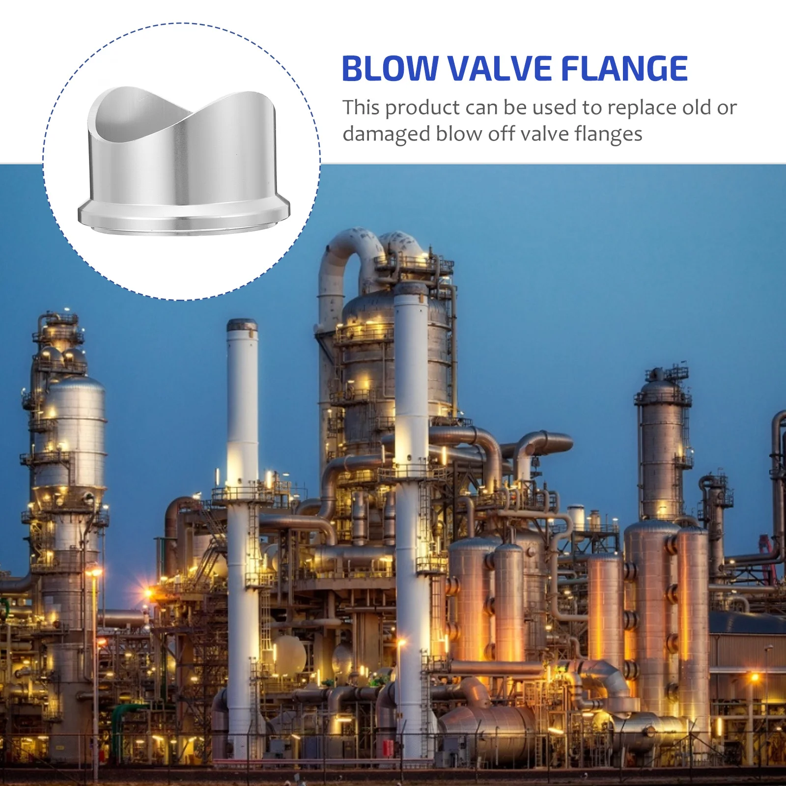 

Aluminum Alloy Welding Blow Off Flange Turbine Dump Valve Replacement Strong Material Easy Installation Fits 50mm Blow Off