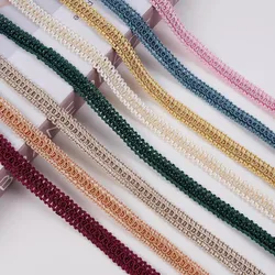 12 Meters New Braided Sewing Lace Trim 12mm Wide Multicolor Curtain Lace Accessories for Sofa Pillow Carpet Home Textile Decor