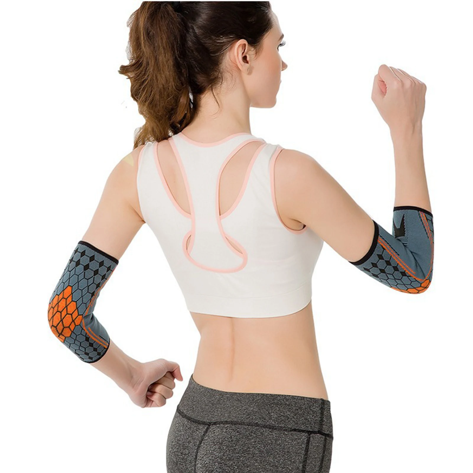 

Universal Sports Knee Pads Nylon Knitted Elbow Joint Protective Cover Running Ball Game Fitness Training Pressure Knee Pads 1pc