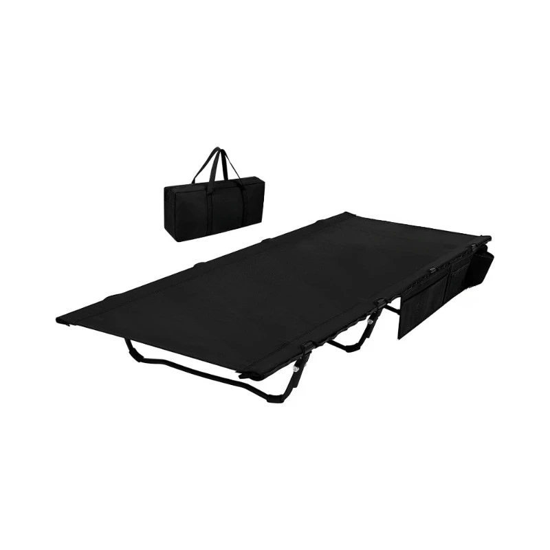 

Extra-Wide Camping Cot, Upgrade Sturdy Camping Bed, XXL Cots for Sleeping Support 500lb, Folding Cot with Side